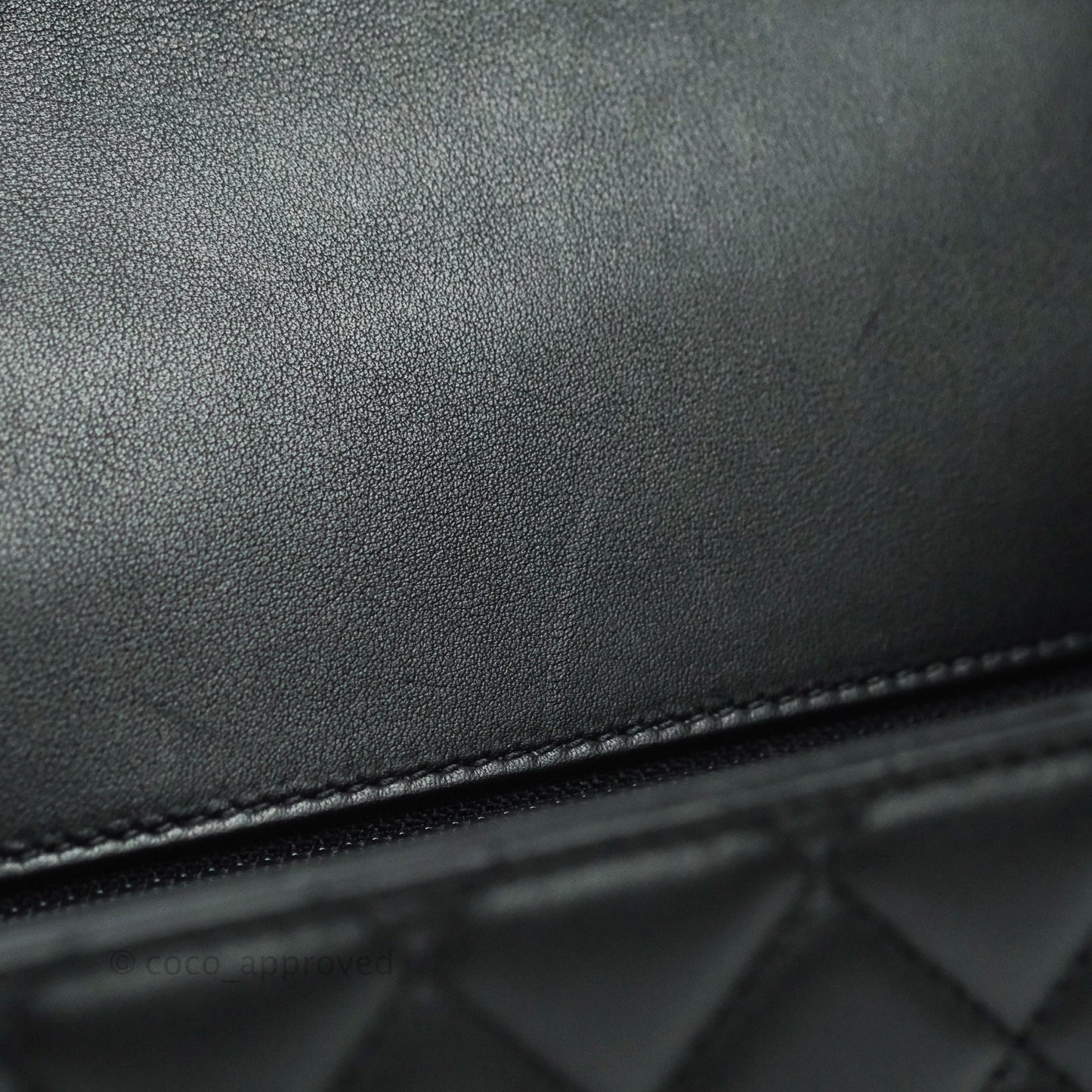 Chanel Quilted Small CC Filigree Flap Black Lambskin So Black Hardware