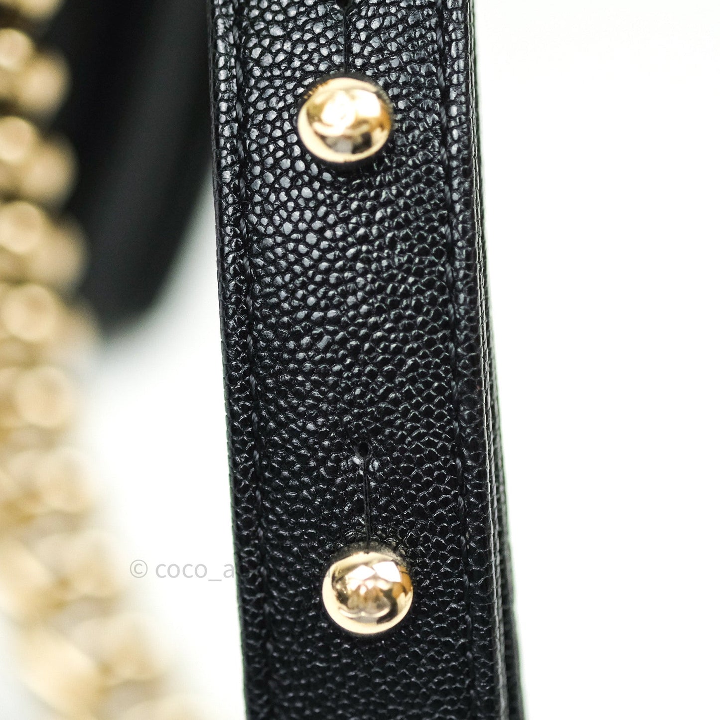 Chanel Boy Chevron Medium Black Caviar Gold Hardware