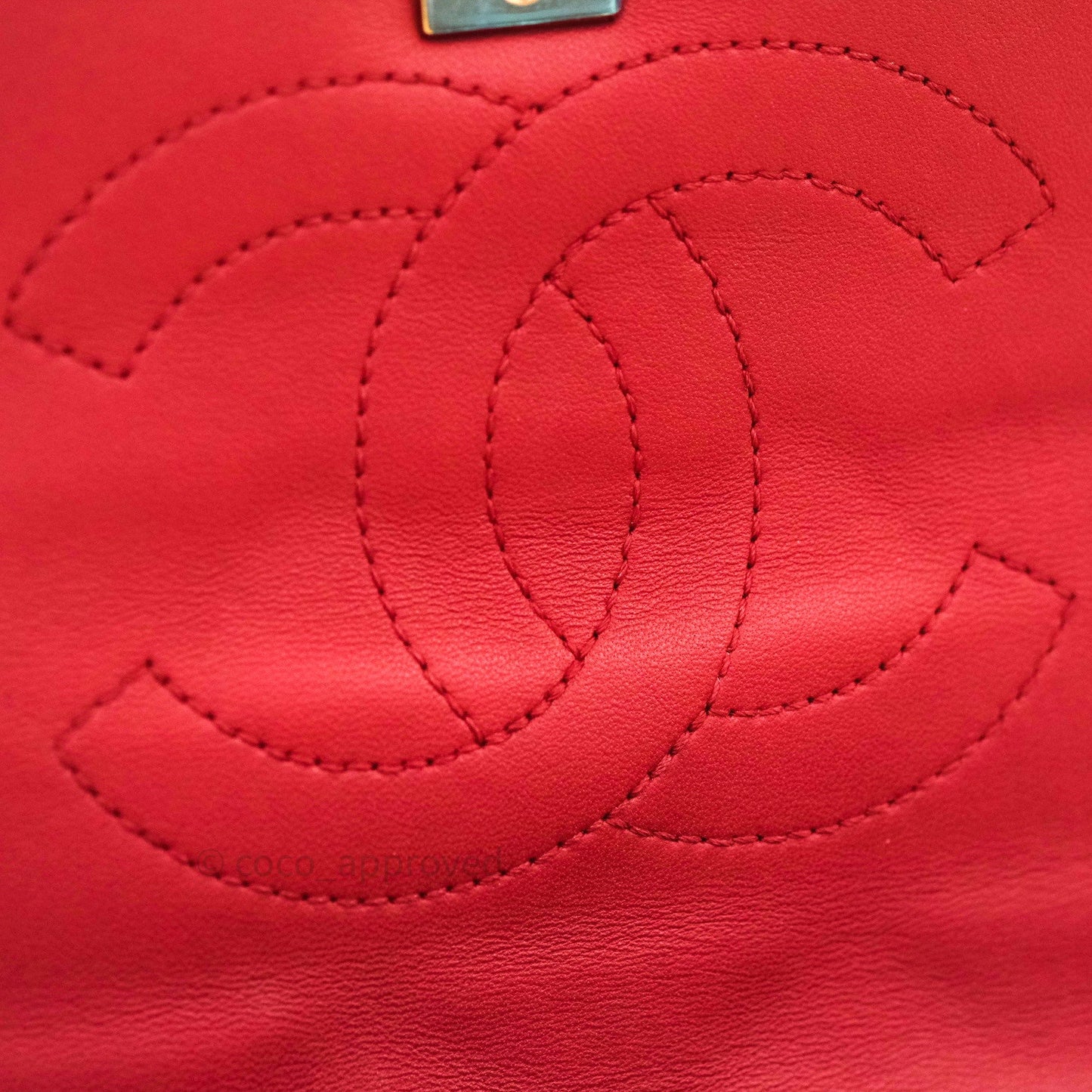 Chanel Quilted Small Trendy CC Flap Bag Red Lambskin Gold Hardware
