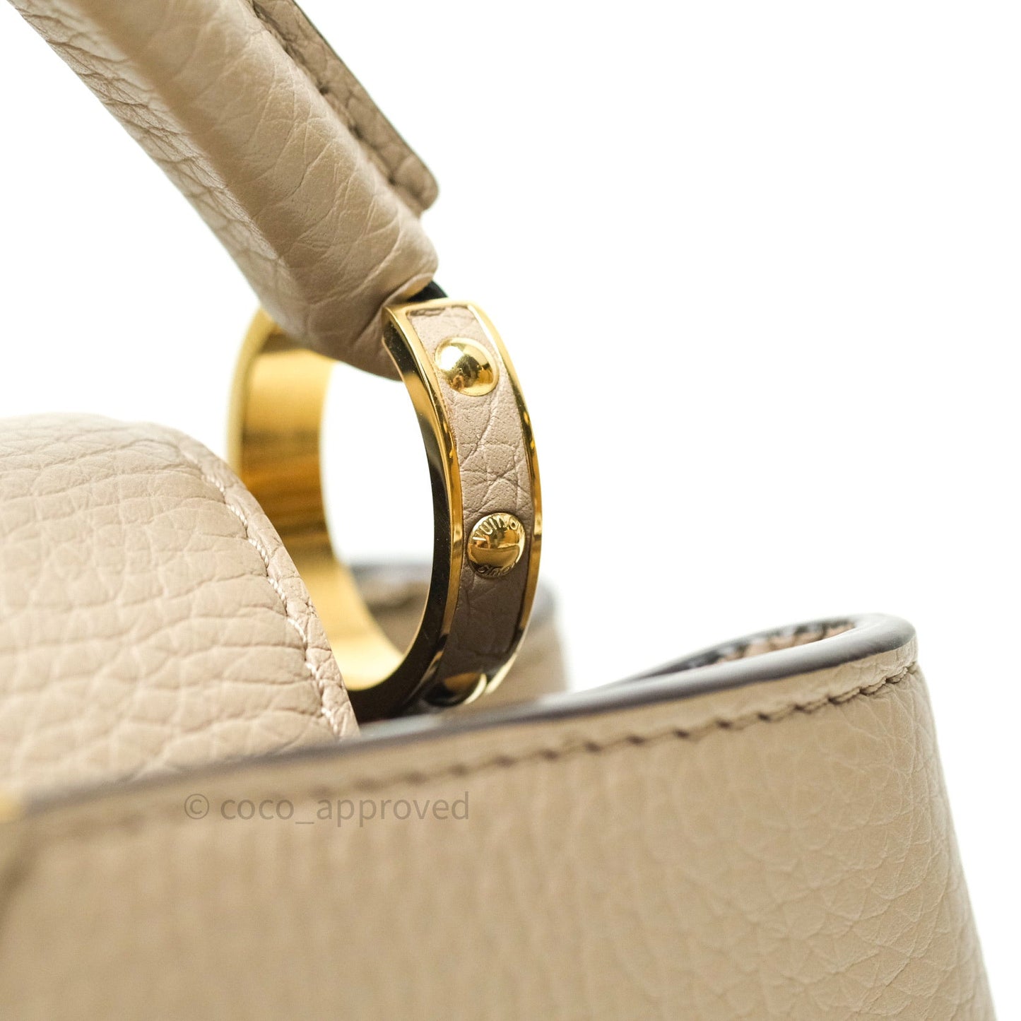 Louis Vuitton Taurillon Capucines BB Galet