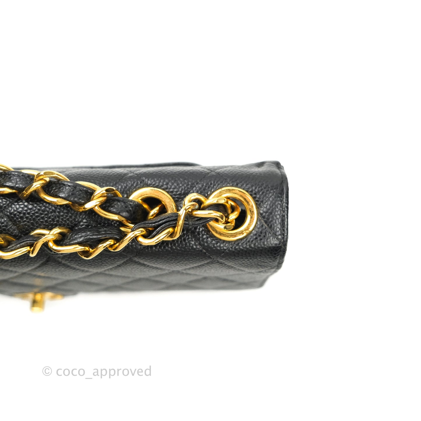 Chanel Classic Vintage Jumbo Single Flap Black Caviar 24K Gold Hardware