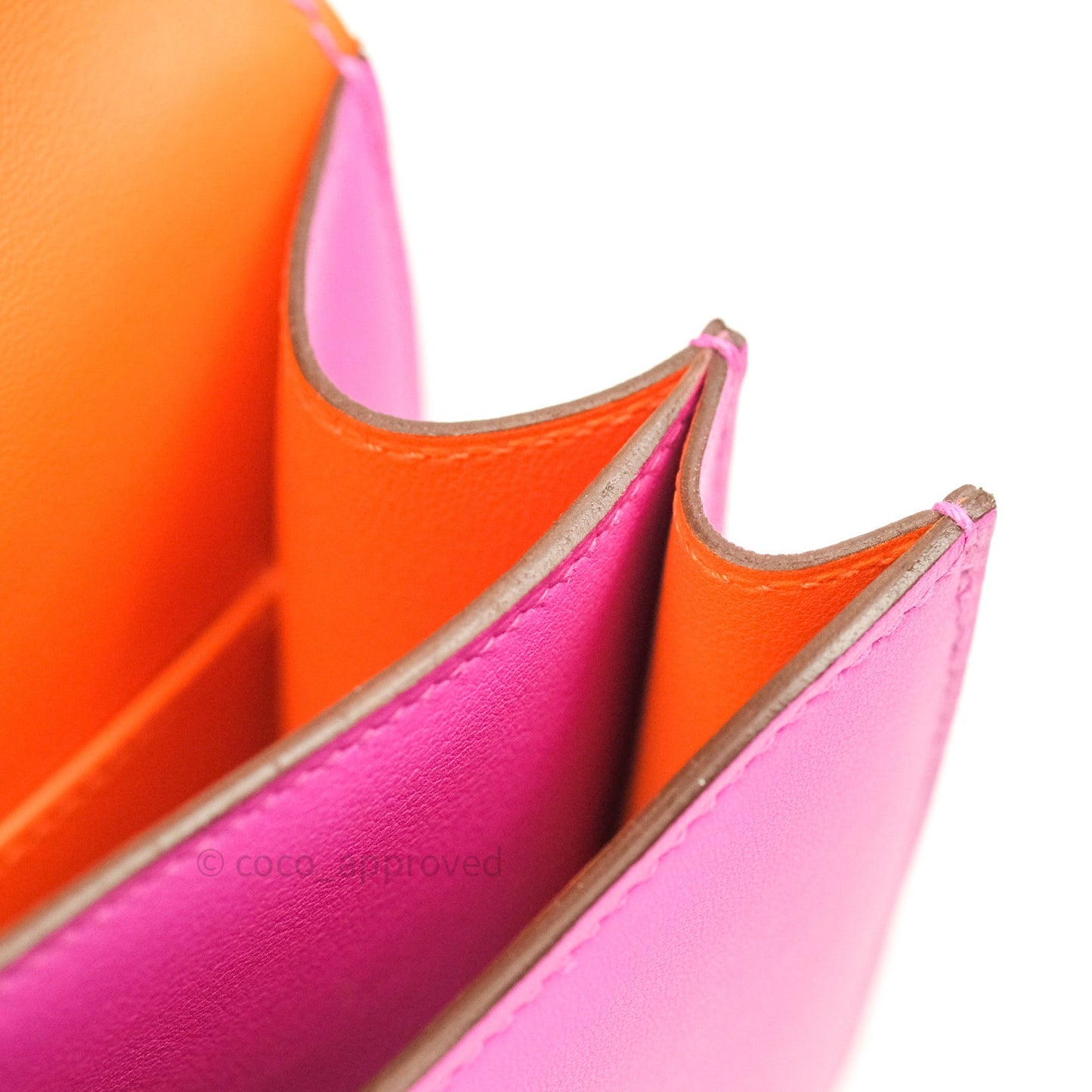 Hermès Constance Mini Verso Swift Calfskin AC Magnolia/Orange