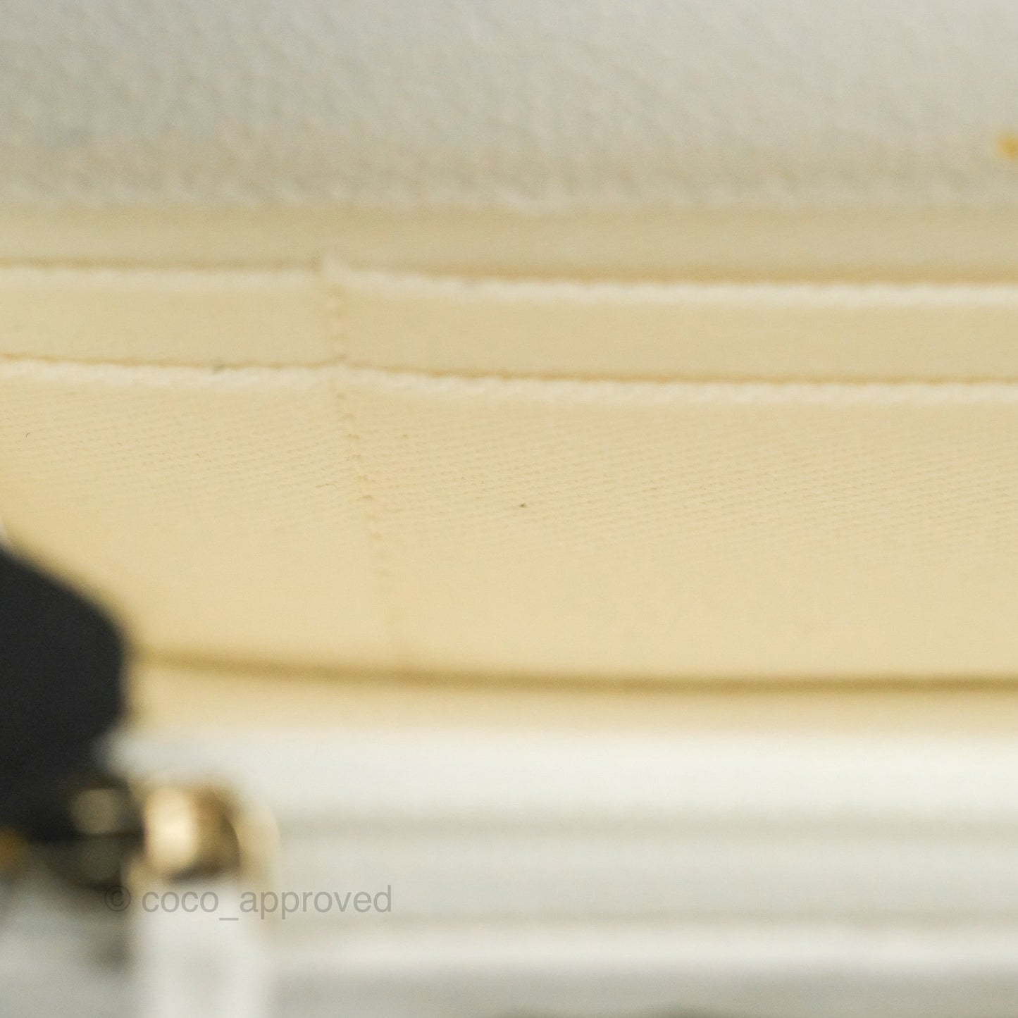 Chanel Business Affinity Clutch With Chain White Caviar Gold Hardware