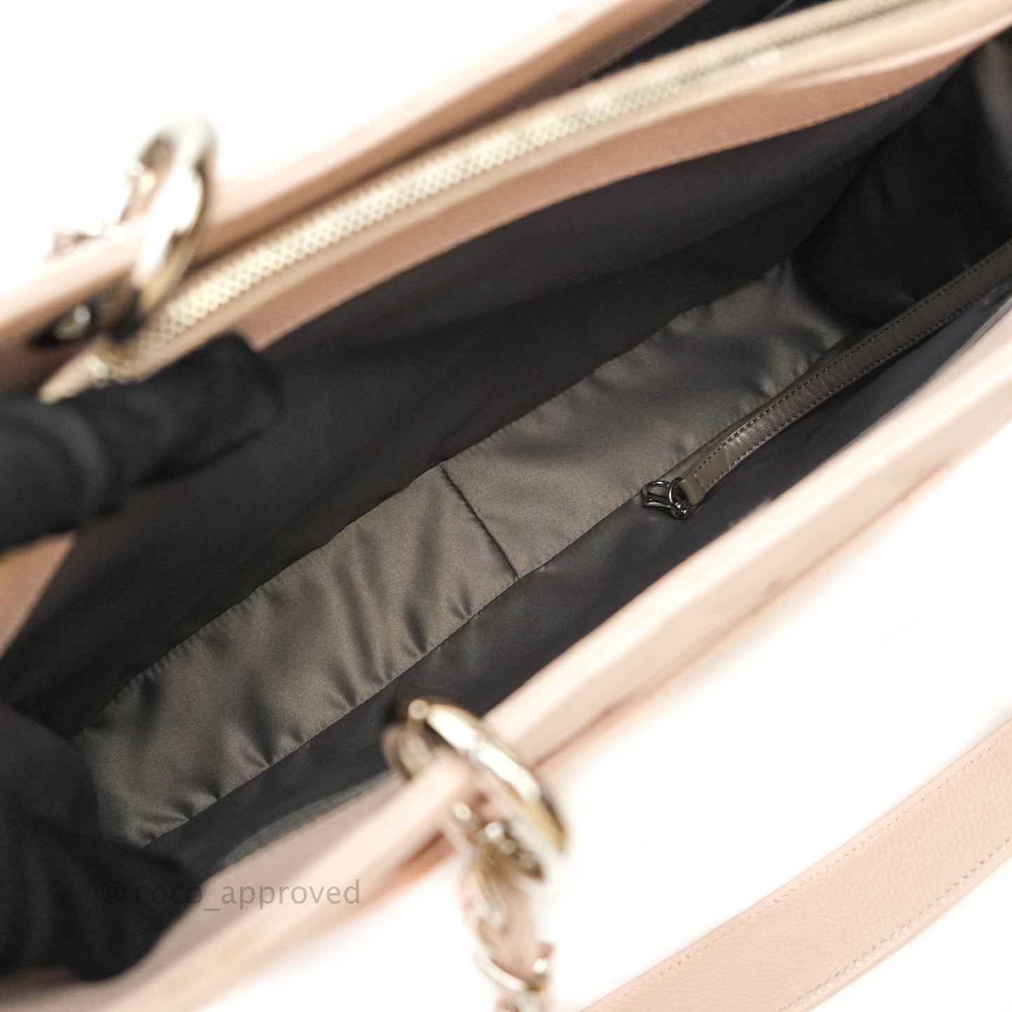 Chanel GST Pale Pink Caviar Silver Hardware