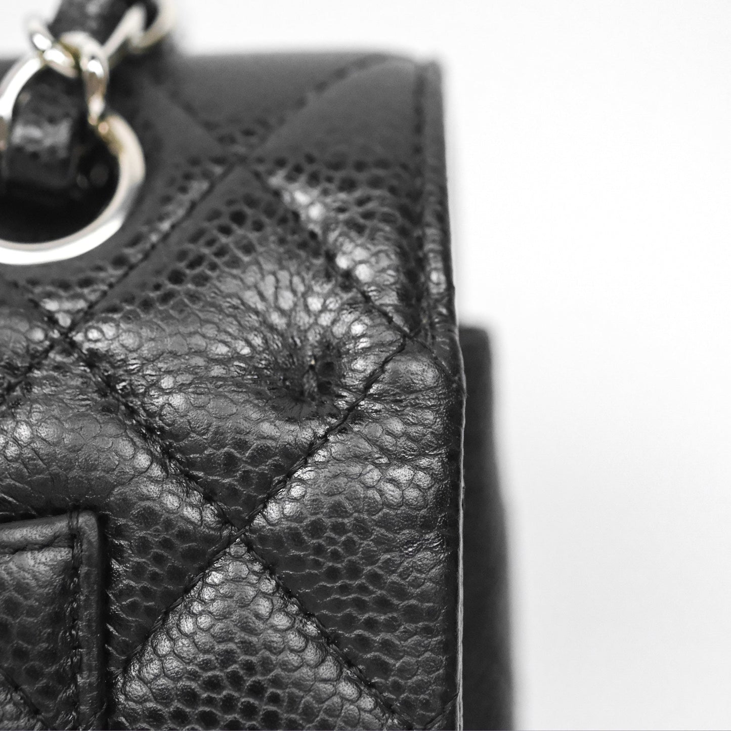 Chanel Small Classic Flap Quilted Black Caviar Silver Hardware