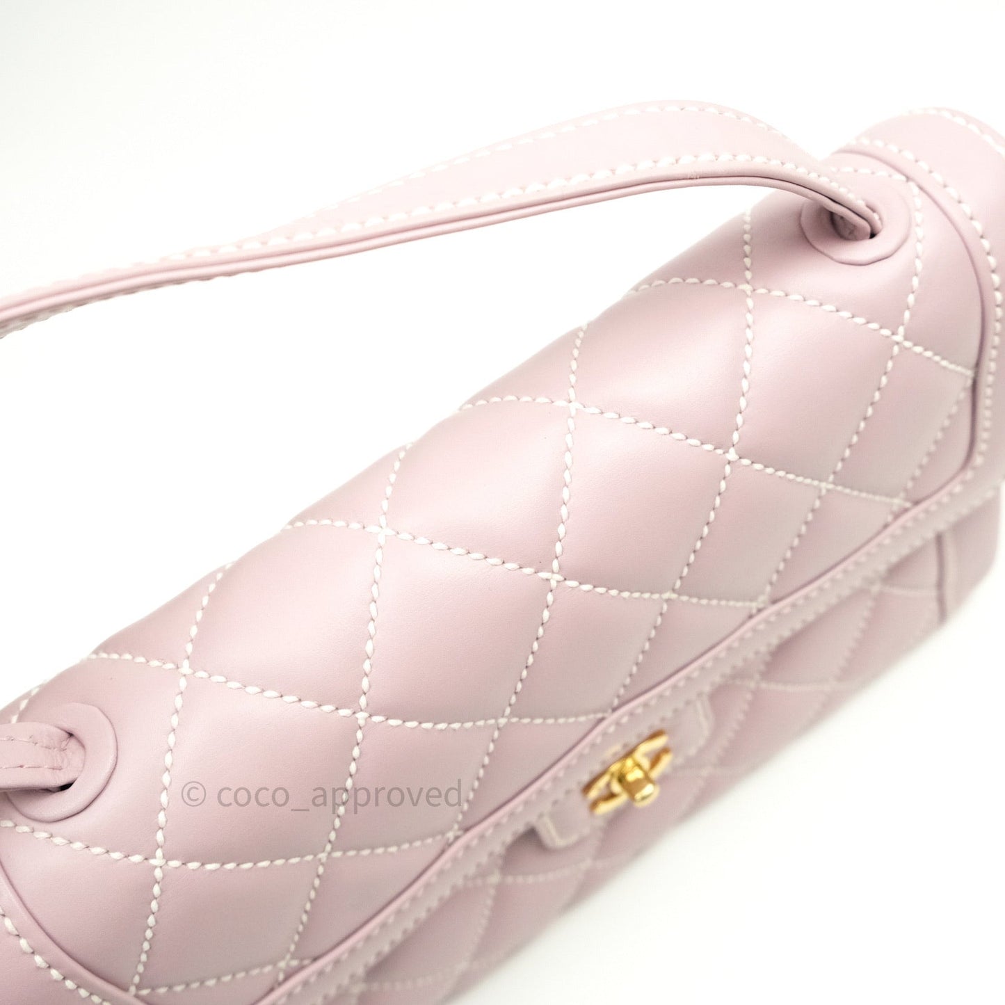Chanel Vintage Medium Flap Lilac Lambskin 24K Gold Hardware