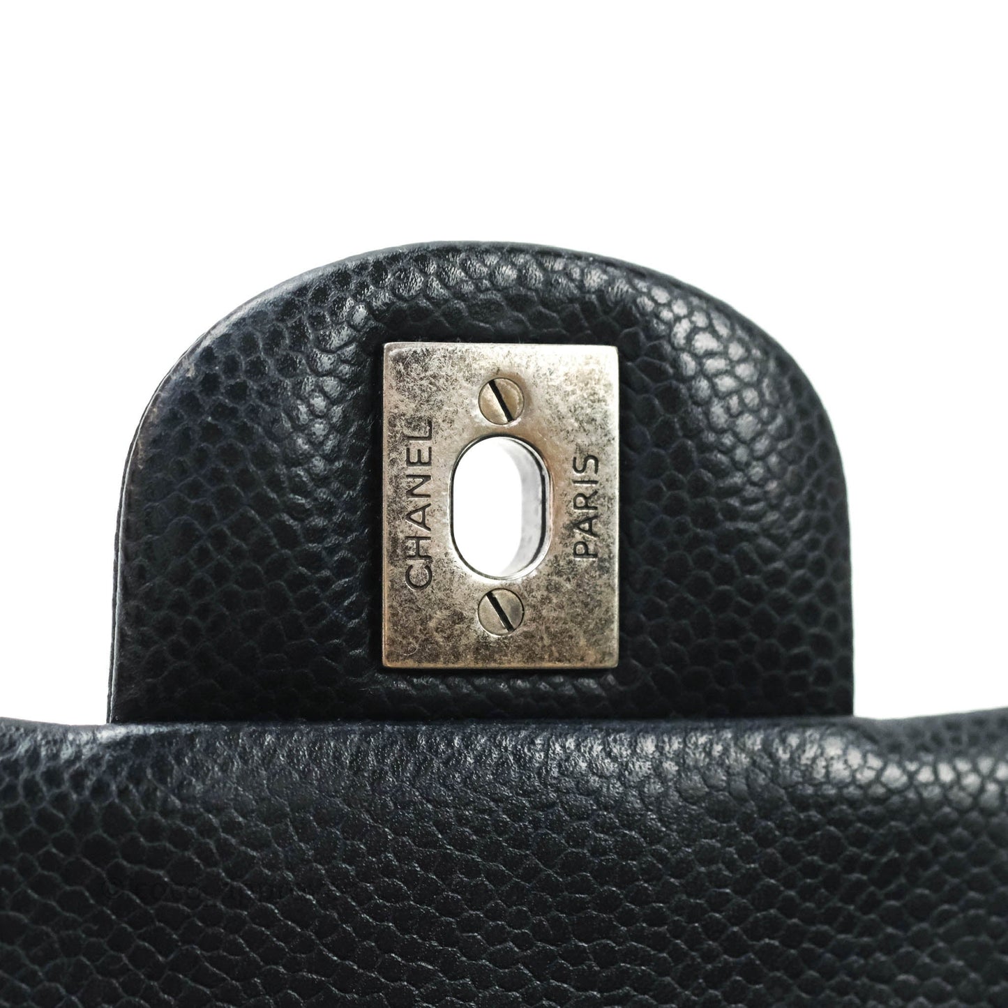 Chanel Quilted Mini Rectangular Very Dark Navy (Look Black) Caviar Ruthenium Hardware