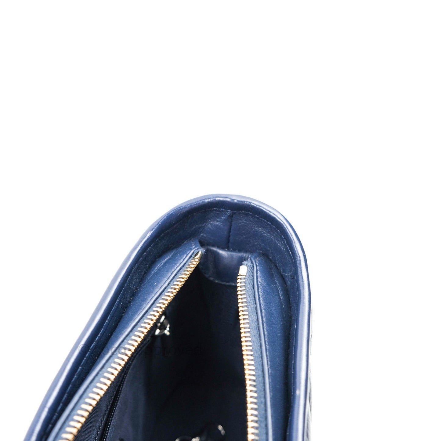 Chanel Chevron Small Gabrielle Hobo Navy Aged Calfskin Mixed Hardware