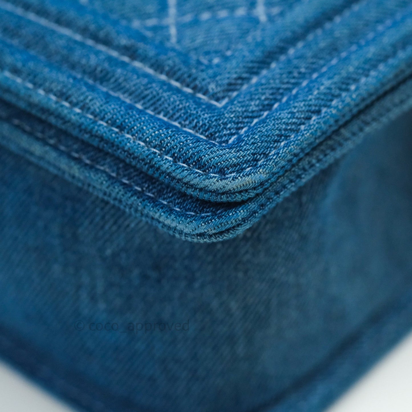 Chanel Boy Quilted Medium Denim Ruthenium Hardware