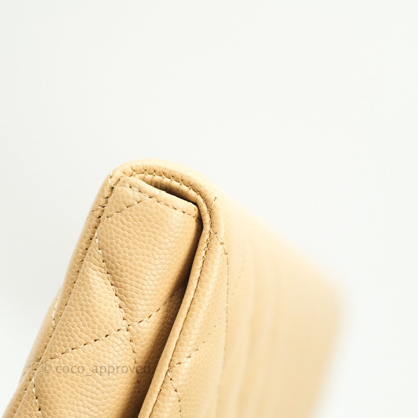 Chanel Timeless Clutch Beige Caviar Gold Hardware