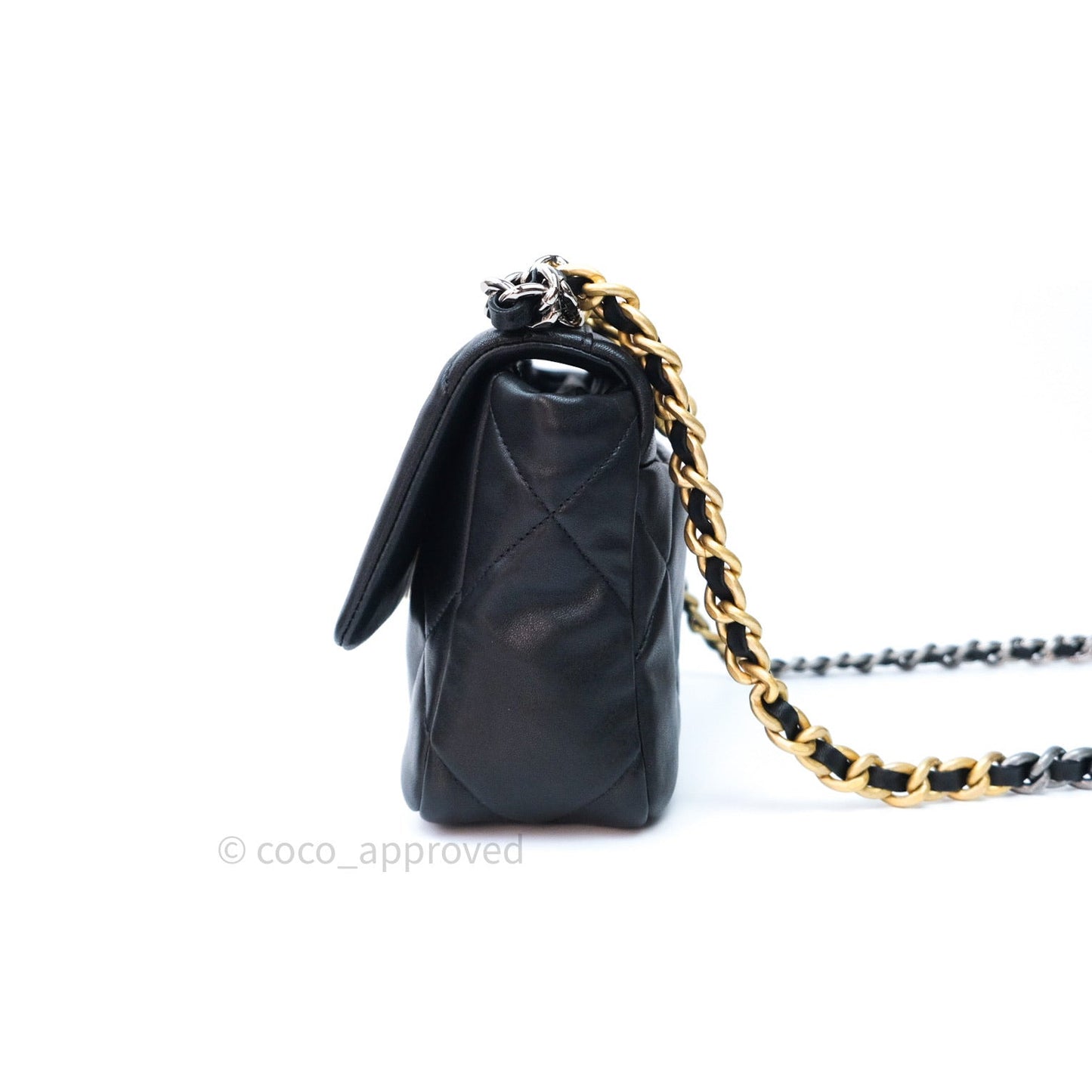 Chanel 19 Small Black Goatskin Mixed Hardware