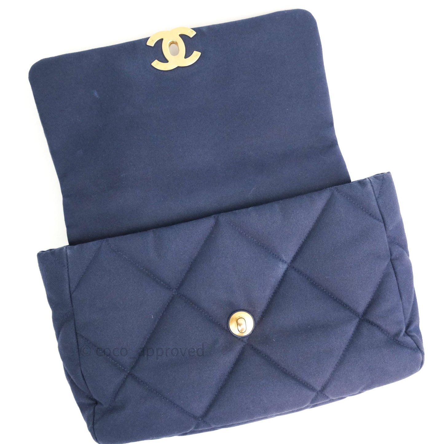 Chanel 19 Medium Canvas Navy Mixed Hardware