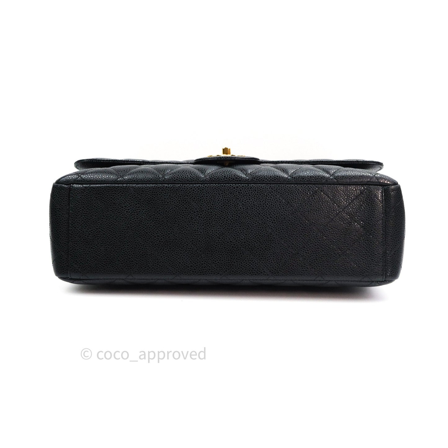 Chanel Classic Double Flap Maxi Black Caviar Gold Hardware