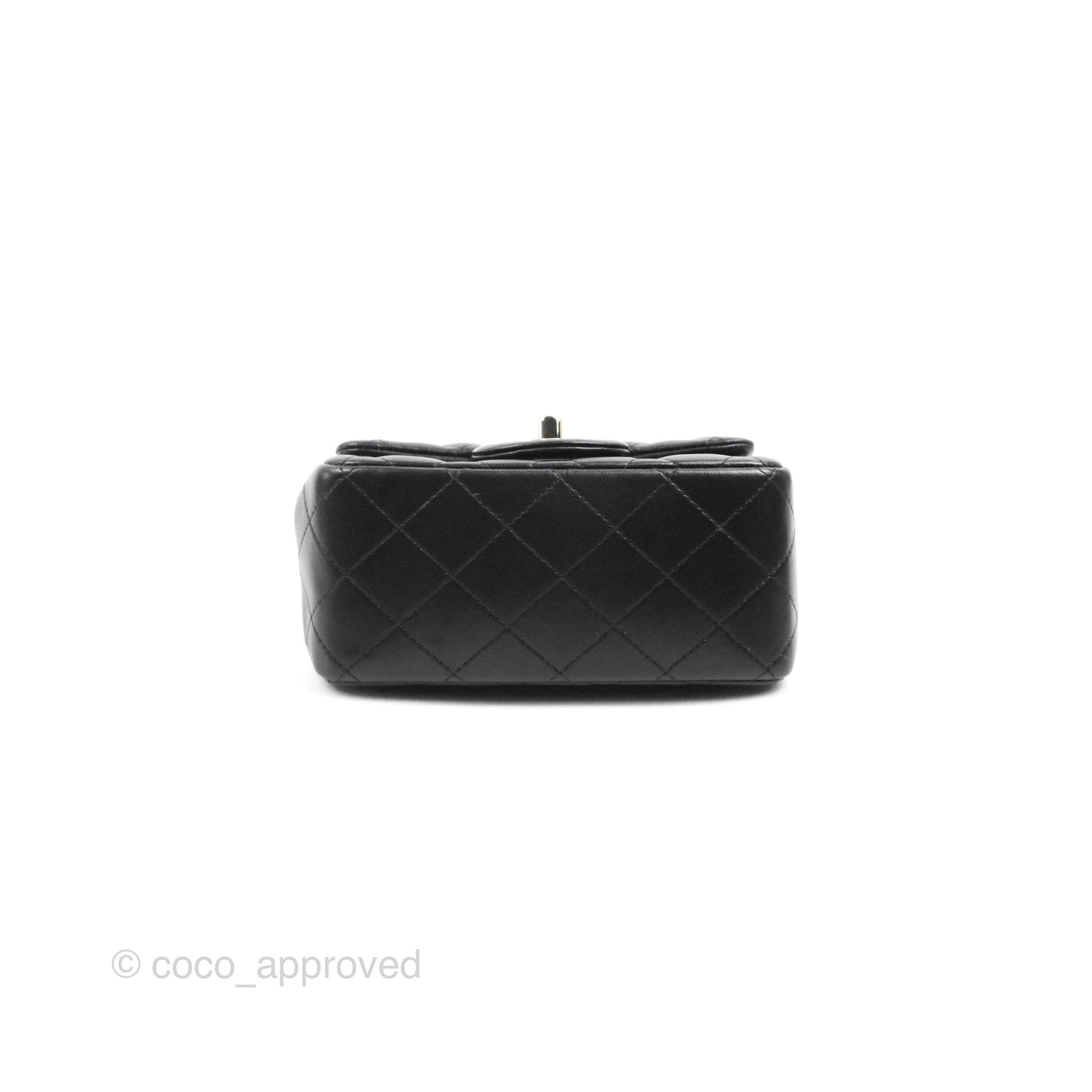 Chanel Mini Square Black Lambskin Gold Hardware