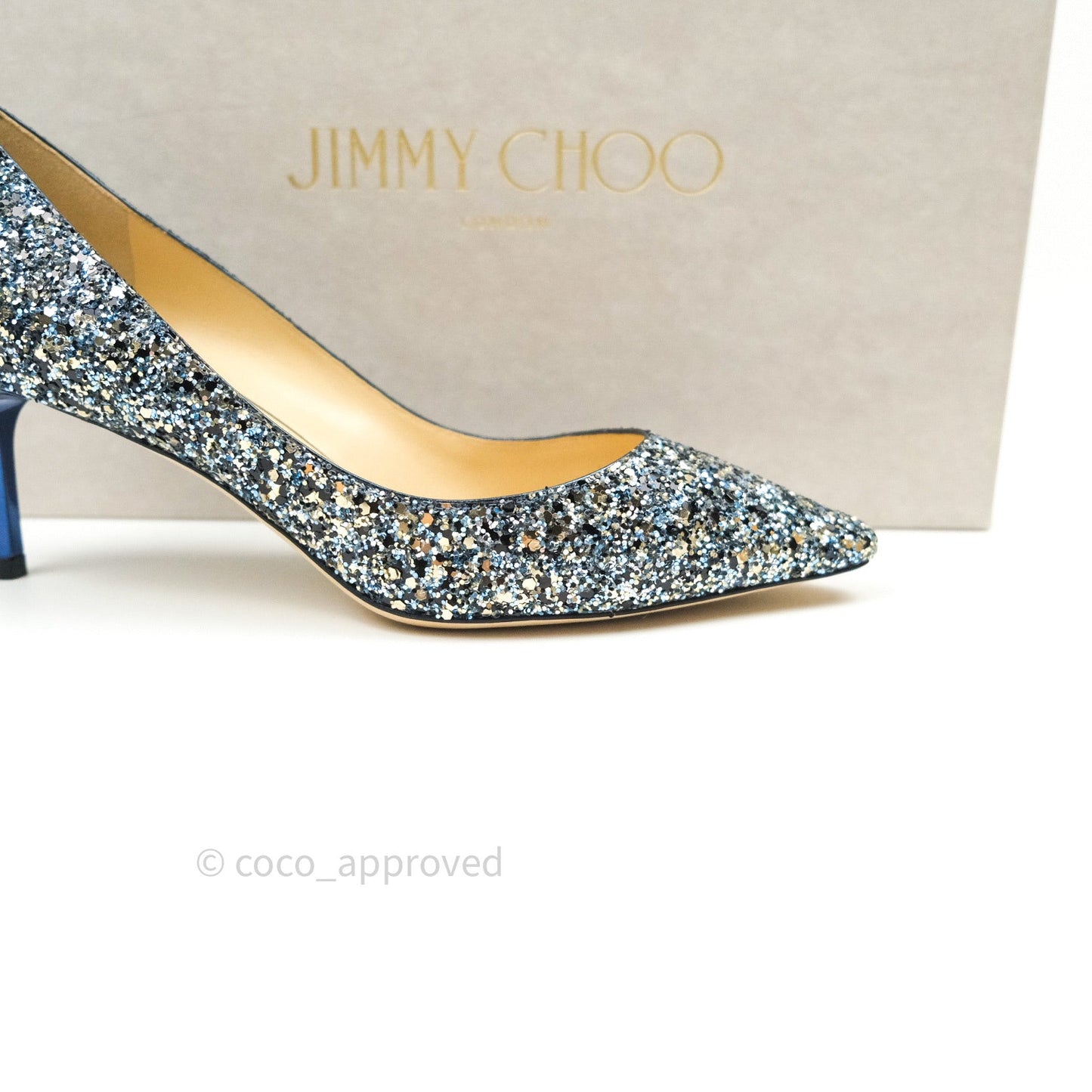 Jimmy Choo Electric Blue Mix Party Coarse Glitter Romy 60