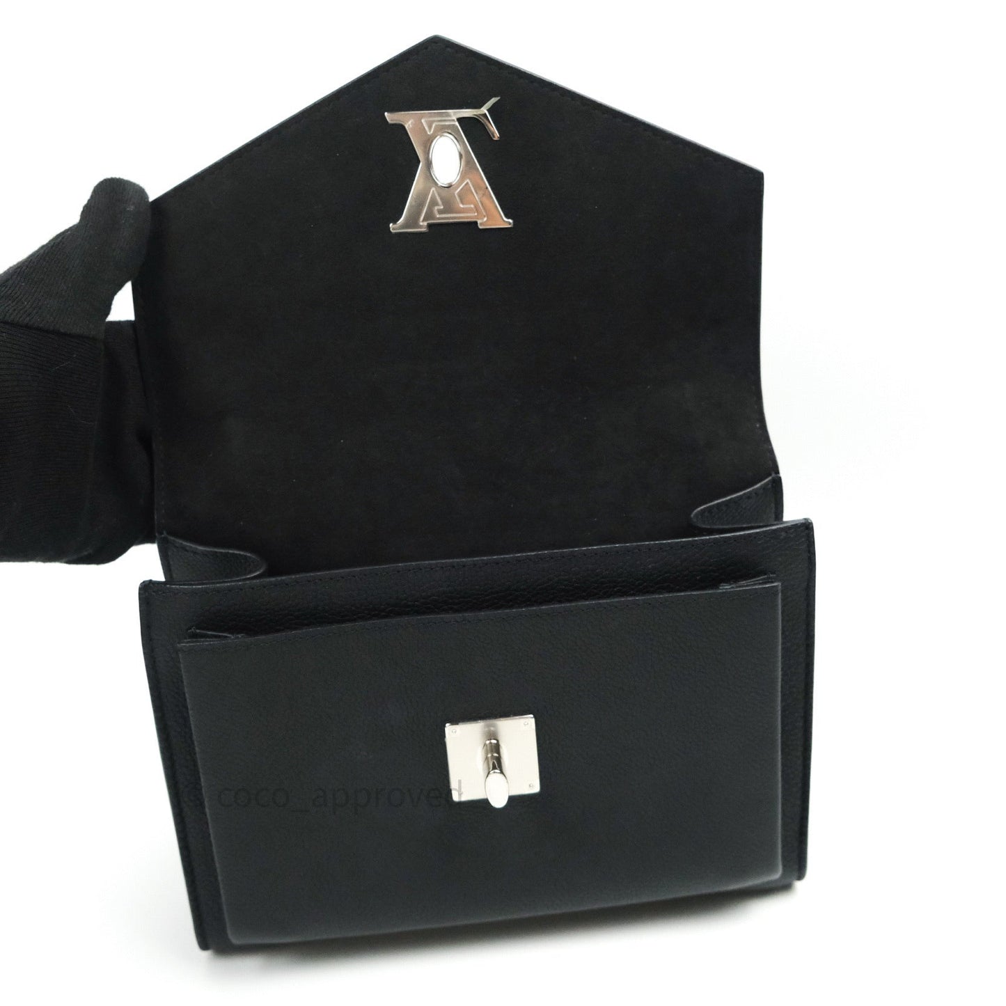 Louis Vuitton Calfskin My Lockme Chain Bag BB Black