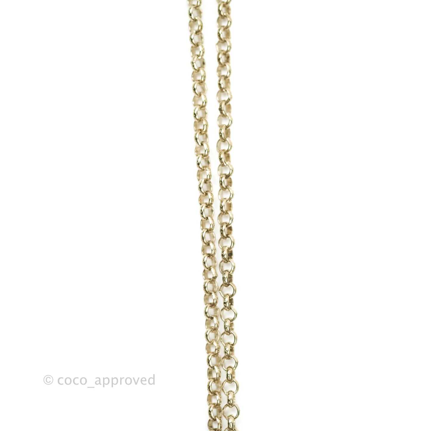 Chanel Enamel CC Necklace Pink Pendant Gold Tone 17A