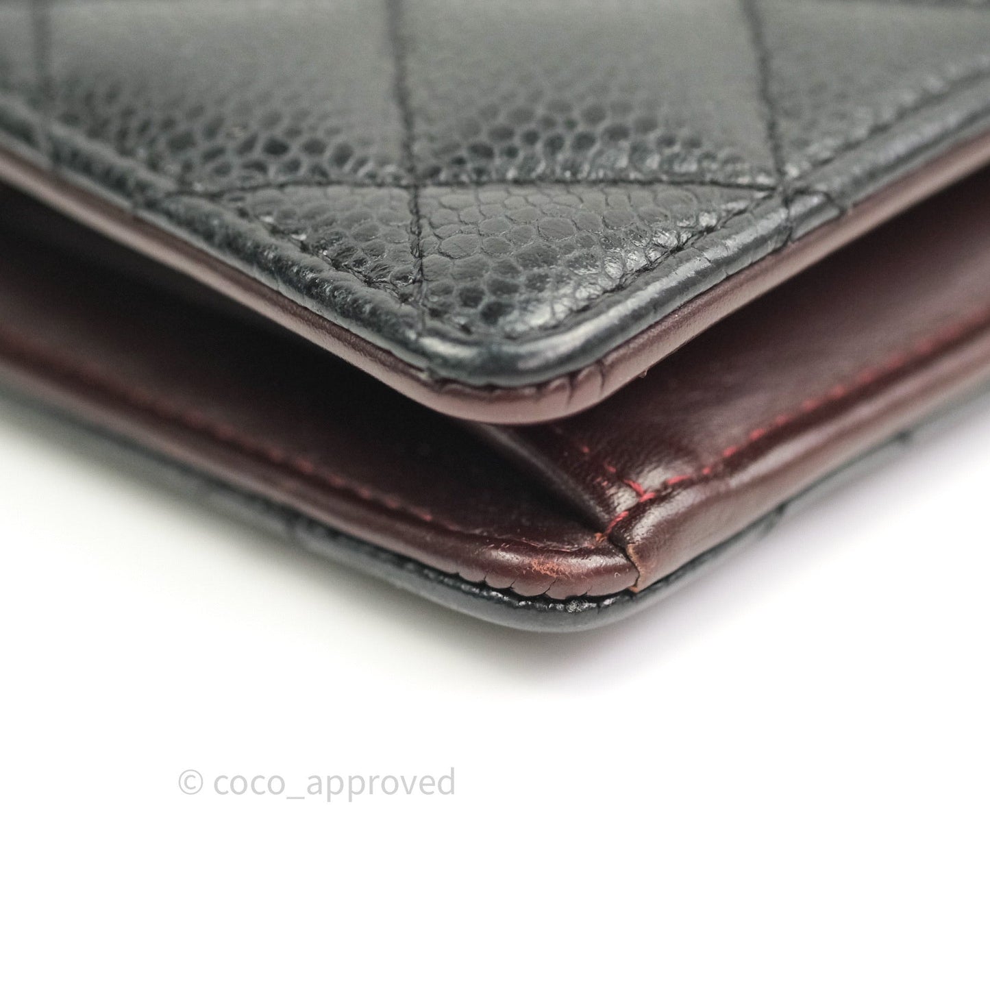 Chanel Quilted Yen Wallet Black Caviar Gold Hardware