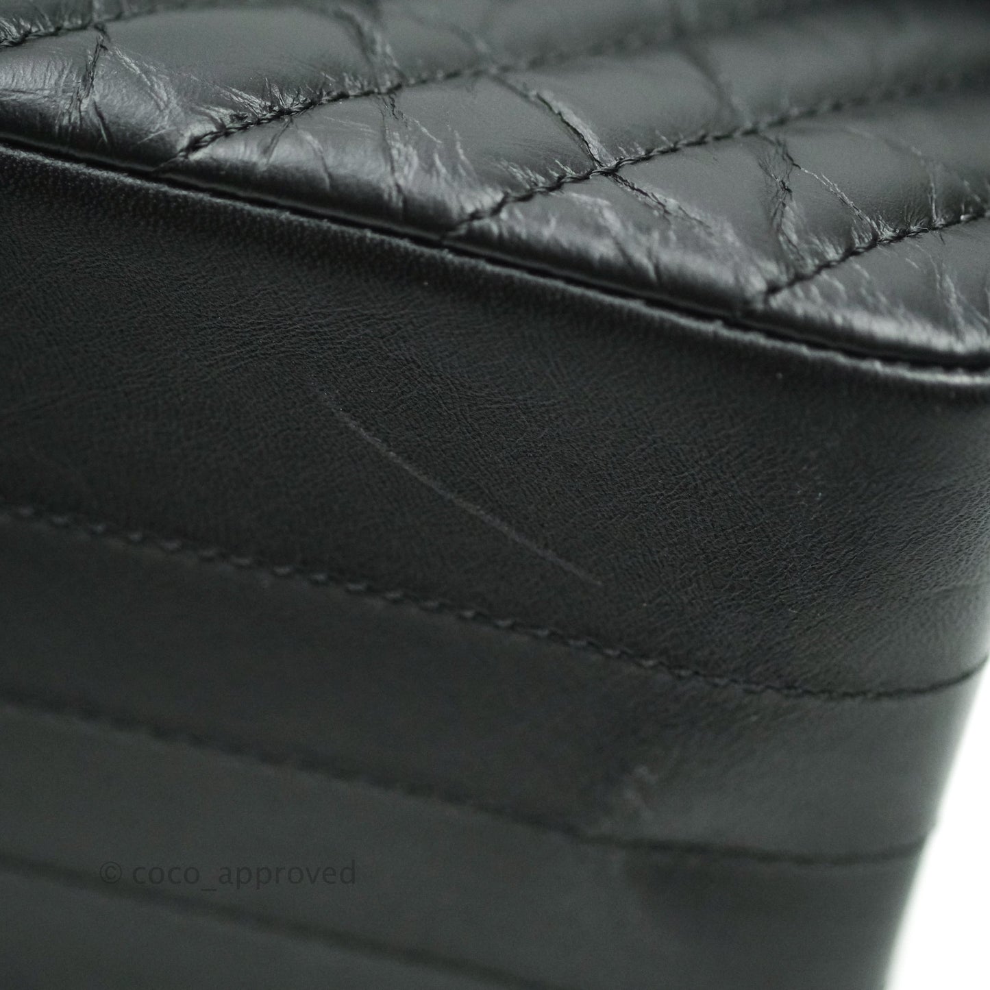Chanel Reissue Chevron Aged Calfskin So Black Hardware 226