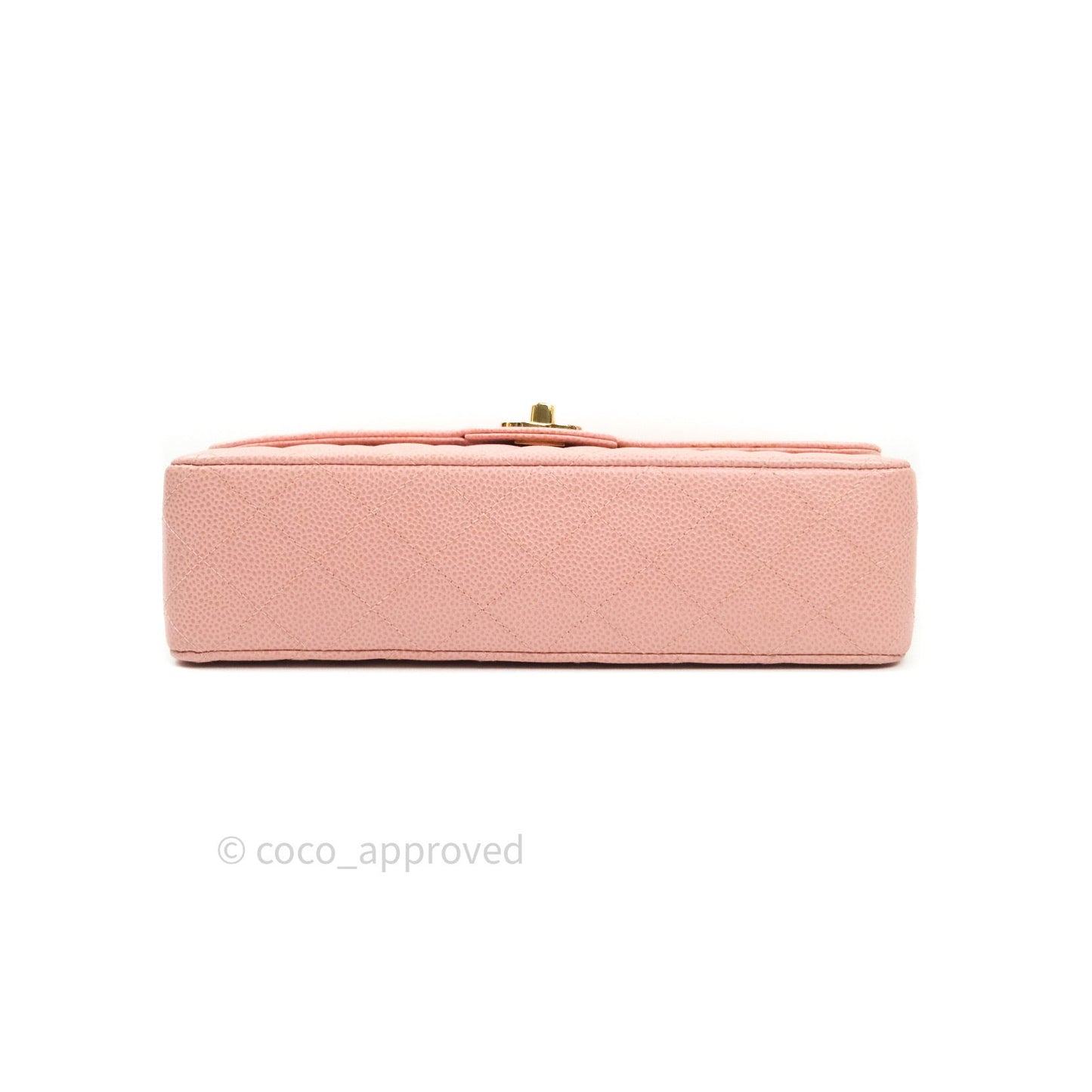 Chanel Classic M/L Medium Double Flap Bag Pink Caviar 24K Gold Hardware