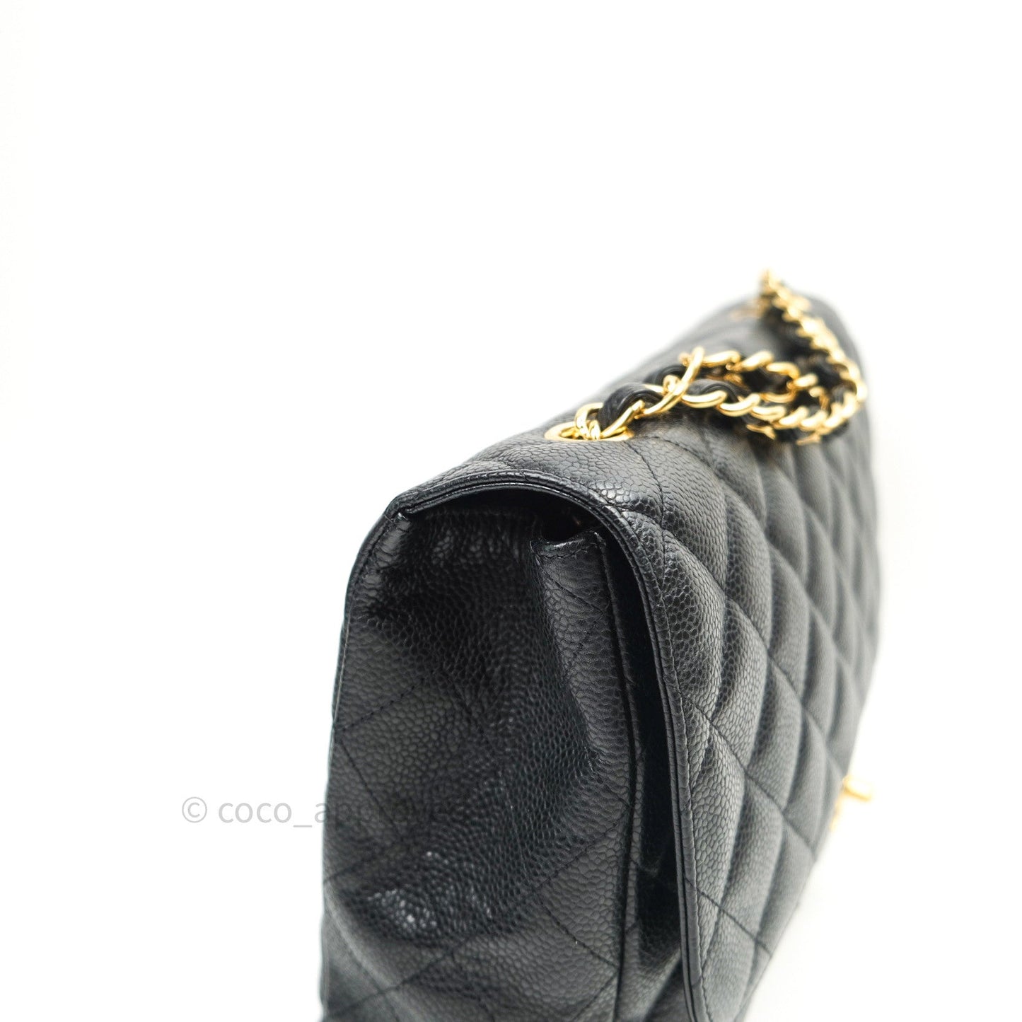 Chanel Jumbo Single Flap Black Caviar Gold Hardware⁣⁣
