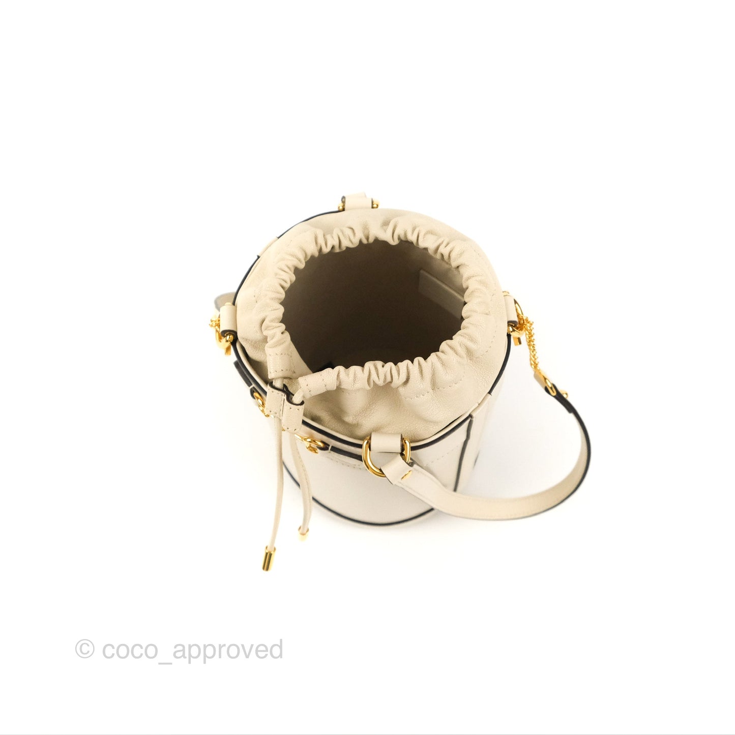 Gucci Horsebit 1955 Small Bucket Bag Cream