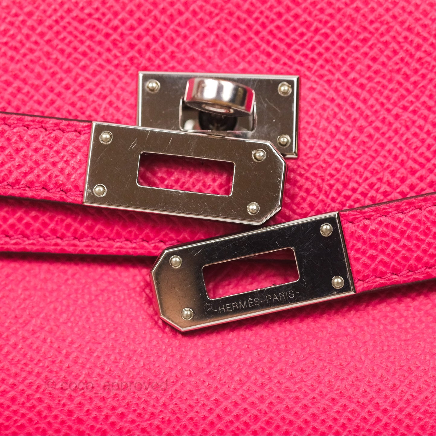 Hermès Small Kelly Wallet Rose Extreme I6 Epsom Palladium Hardware