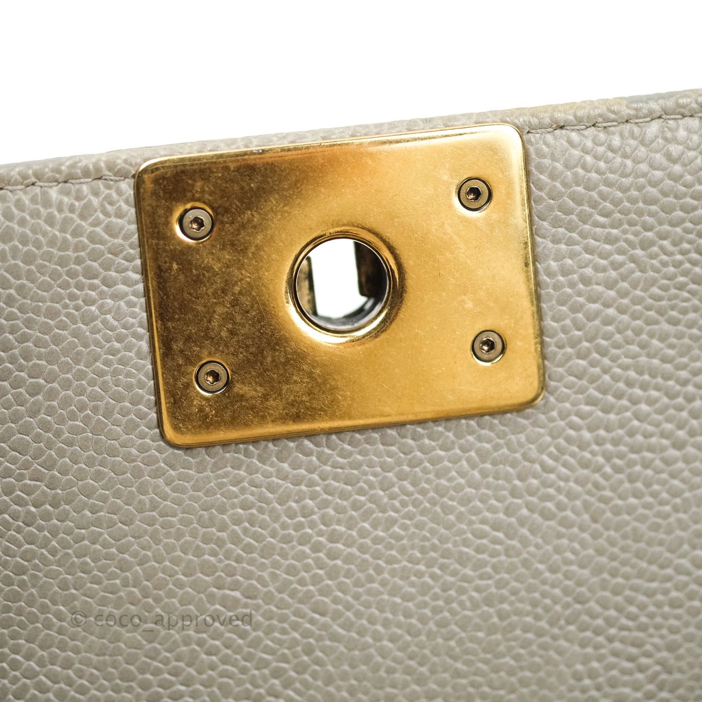 Chanel Boy Quilted Medium Taupe Grey Caviar Gold Hardware 14B