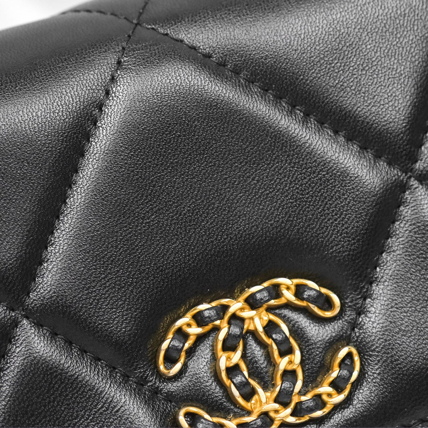 Chanel 19 Wallet on Chain WOC Black Mixed Hardware