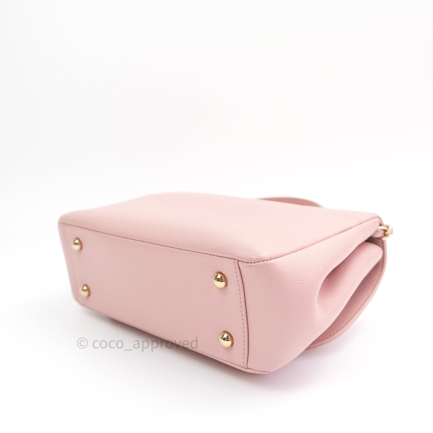 Chanel Quilted Medium Business Affinity Flap Light Pink Light Gold Hardware