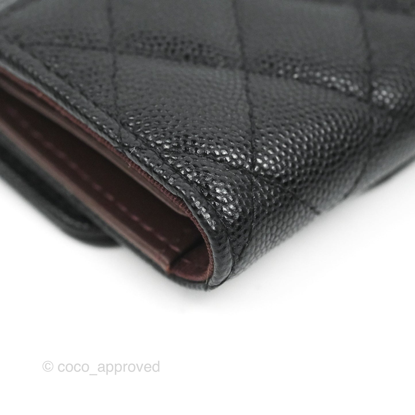 Chanel Quilted Classic 4 Key Holder Wallet Black Caviar Silver Hardware