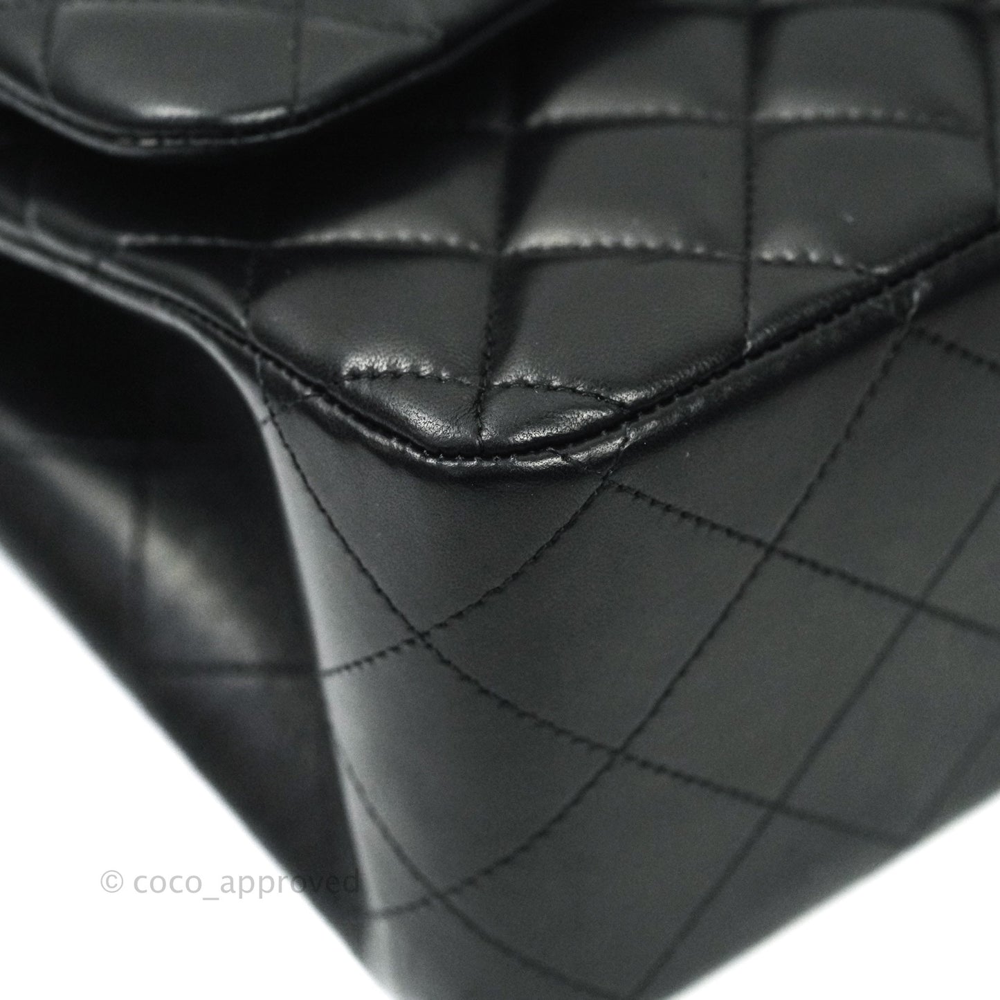 Chanel Jumbo Double Flap Black Lambskin Silver Hardware⁣⁣