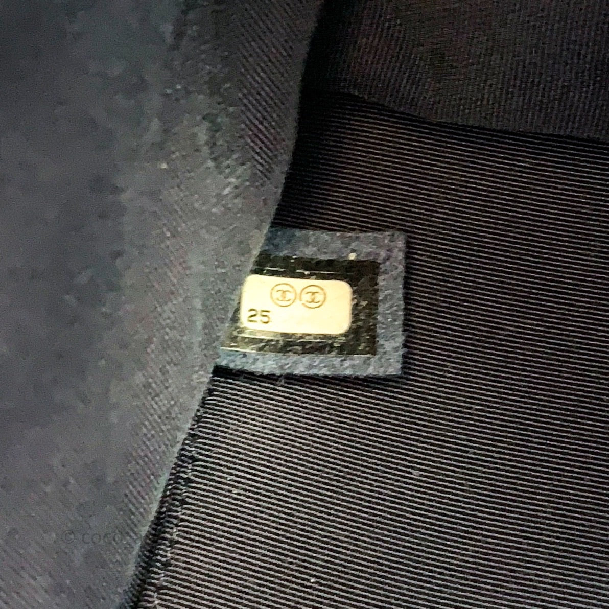 Chanel Gabrielle Small Backpack Navy Tweed Aged Calfskin