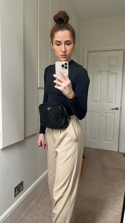 Luxury Gucci GG Black Marmont Belt Bag