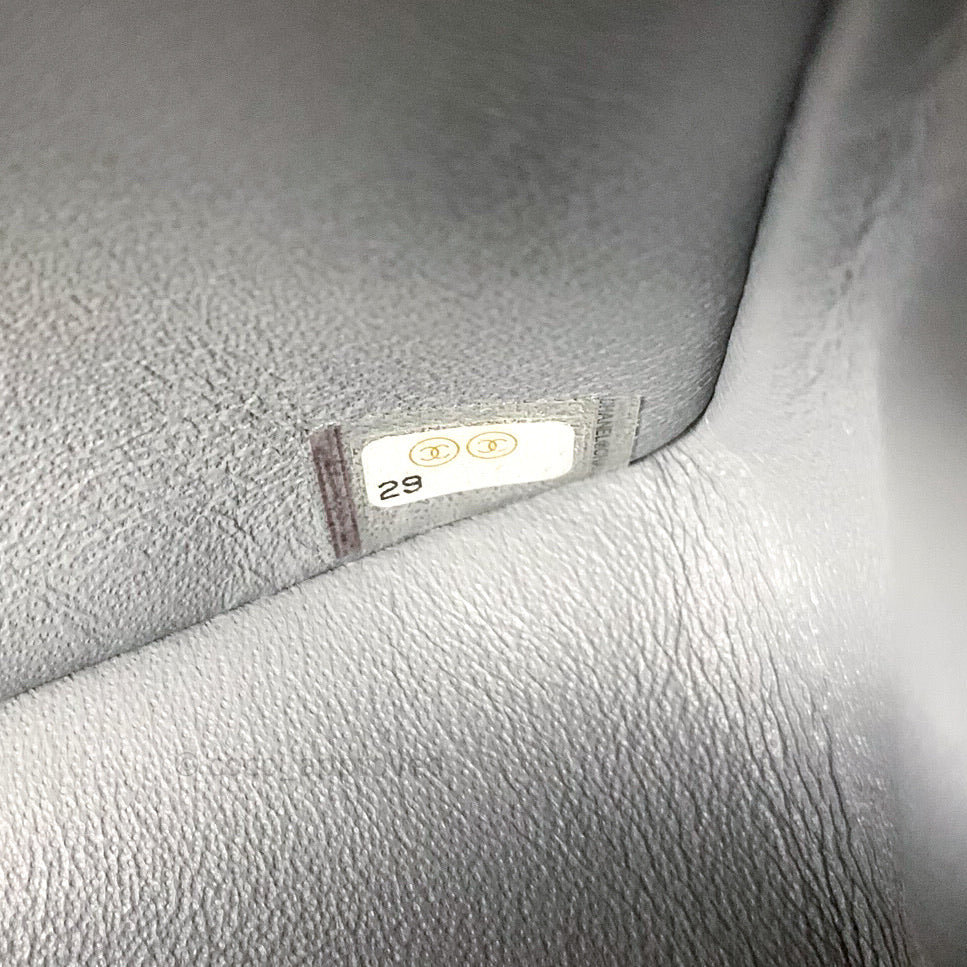 Chanel Classic Small S/M Flap Grey Caviar Light Gold Hardware