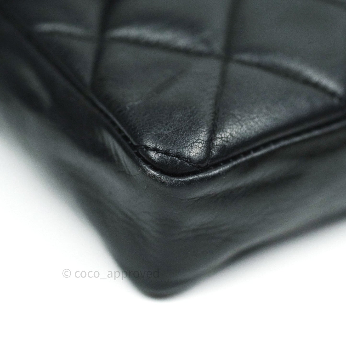 Chanel Quilted Belt Bag Black Lambskin 24K Gold Hardware
