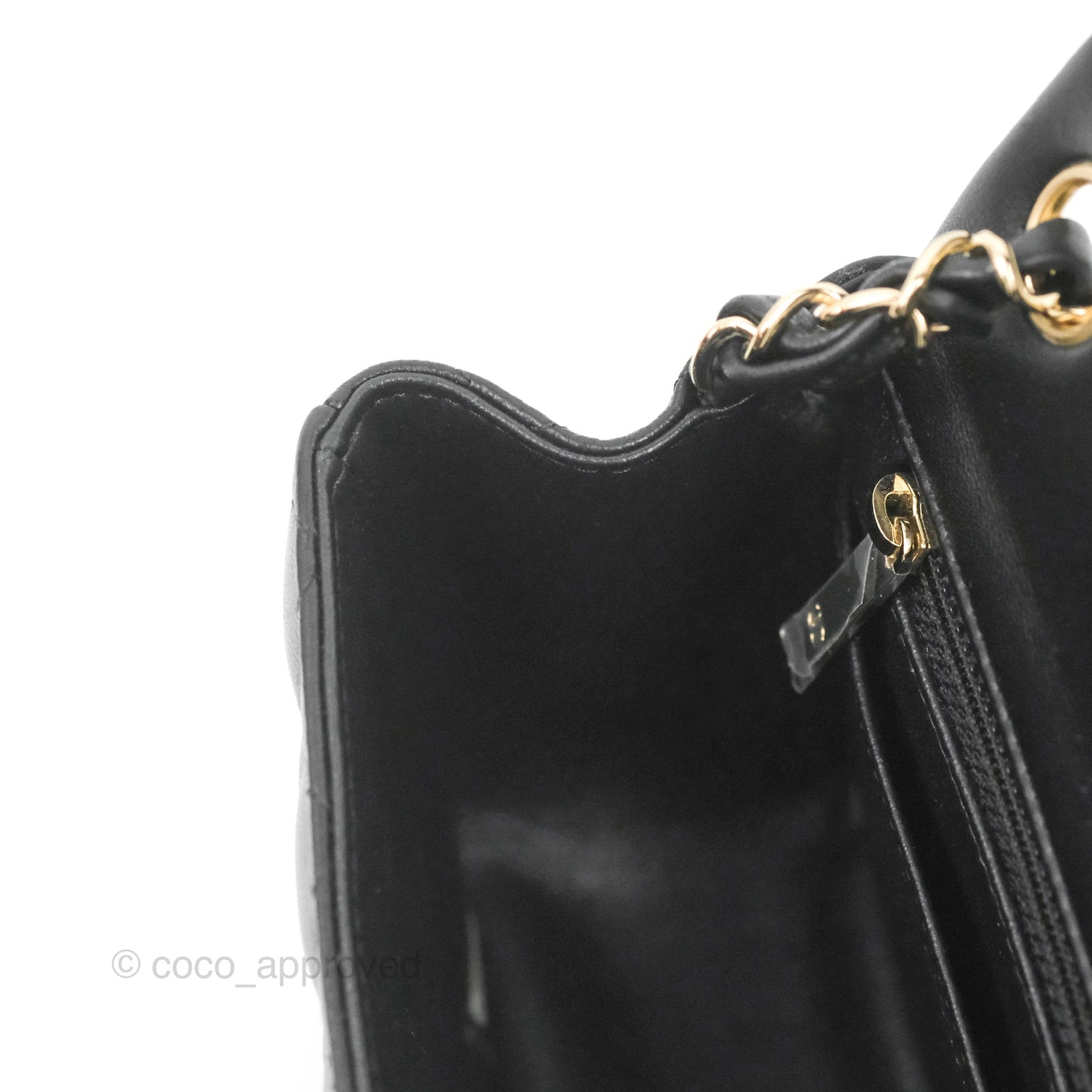 Chanel Mini Square Black Lambskin Gold Hardware