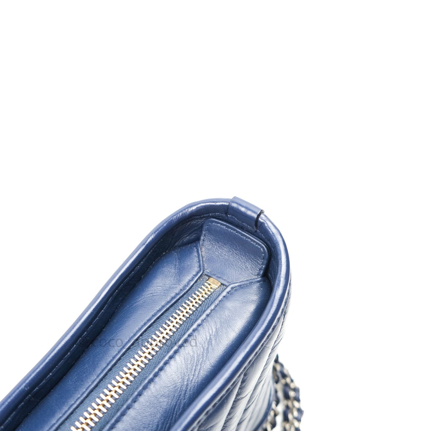 Chanel Chevron Small Gabrielle Hobo Navy Aged Calfskin Mixed Hardware