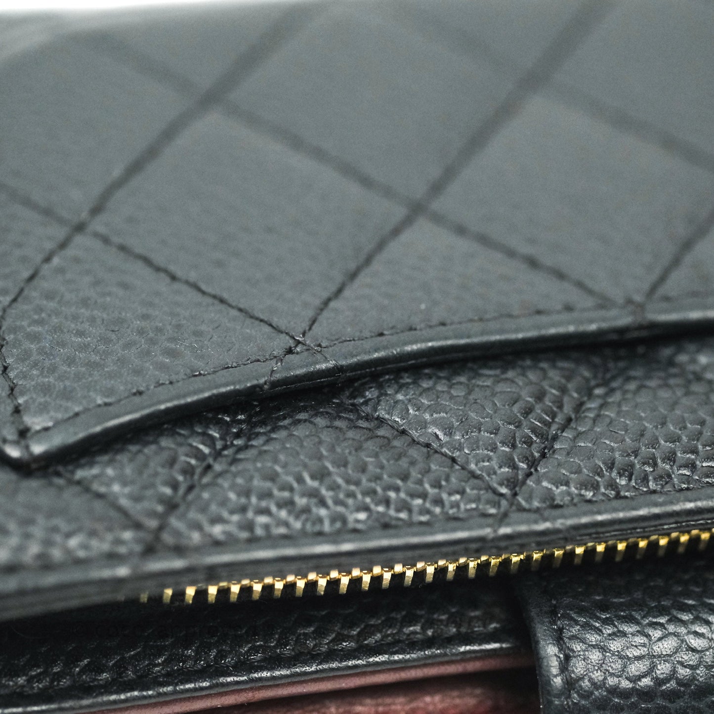 Chanel Timeless Black Caviar Wallet Gold Hardware
