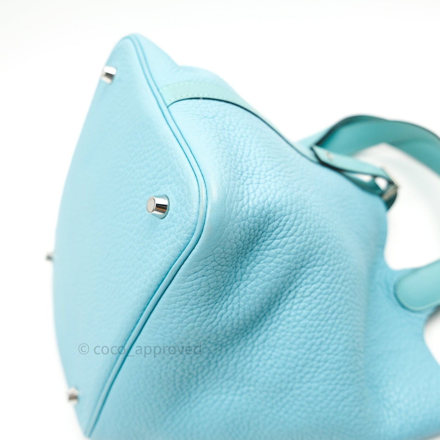Hermès Picotin 22 Clemence Blue Atoll Palladium Hardware
