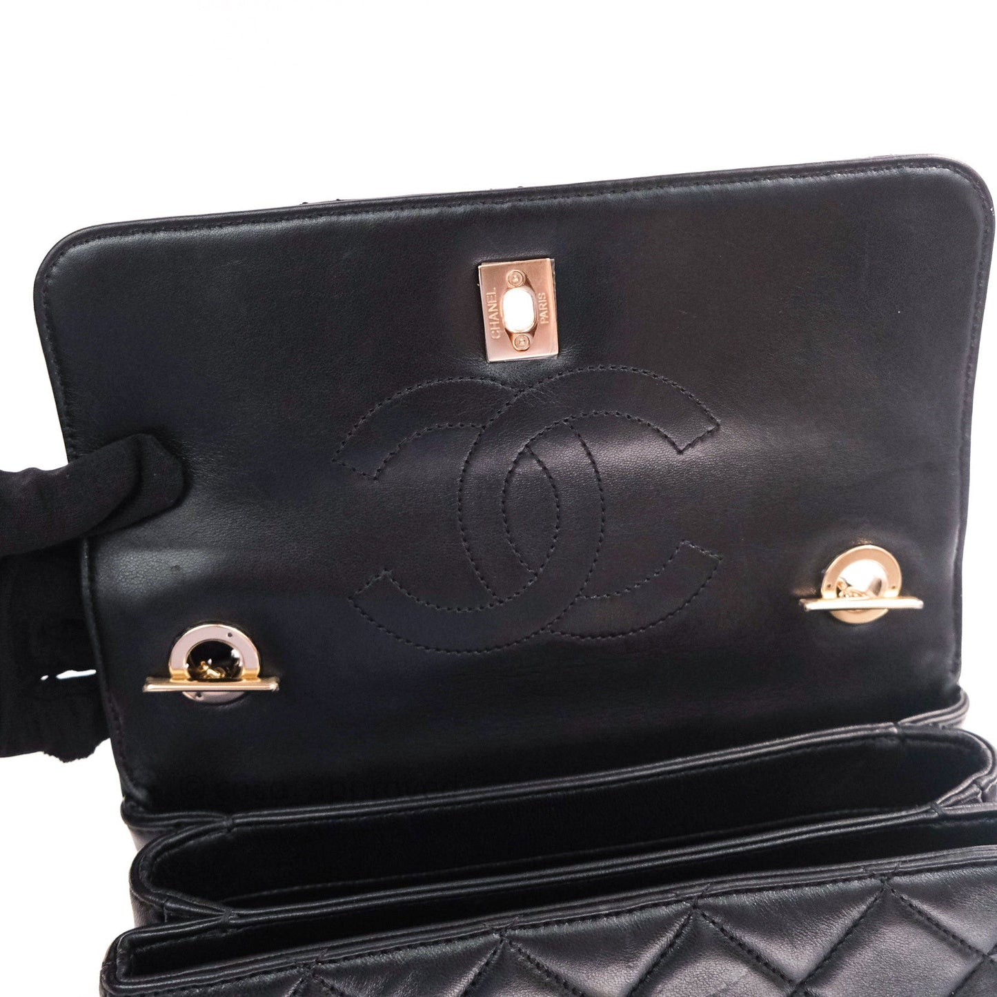 Chanel Trendy CC Small Black Lambskin Gold Hardware