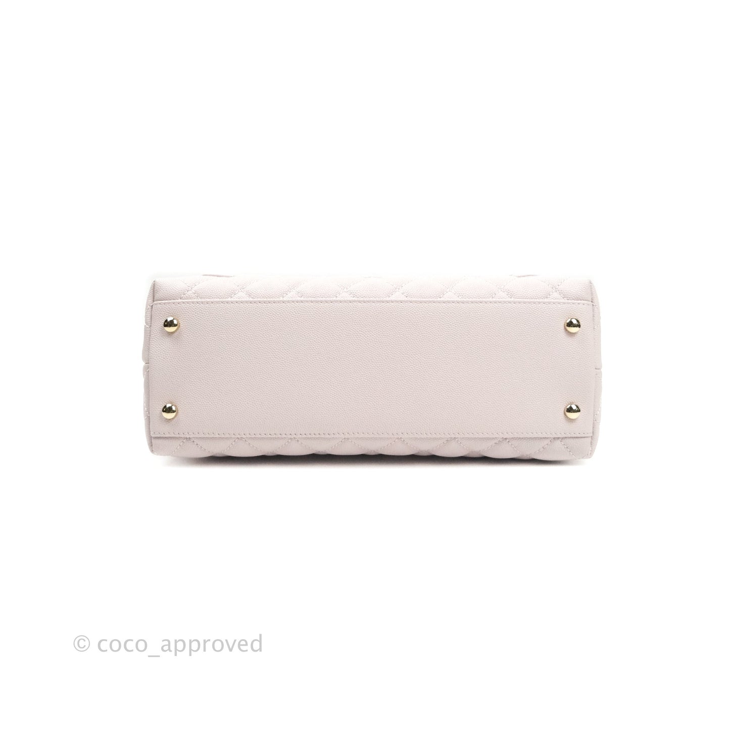 Chanel Small Coco Handle Quilted Lilac Caviar Gold Hardware