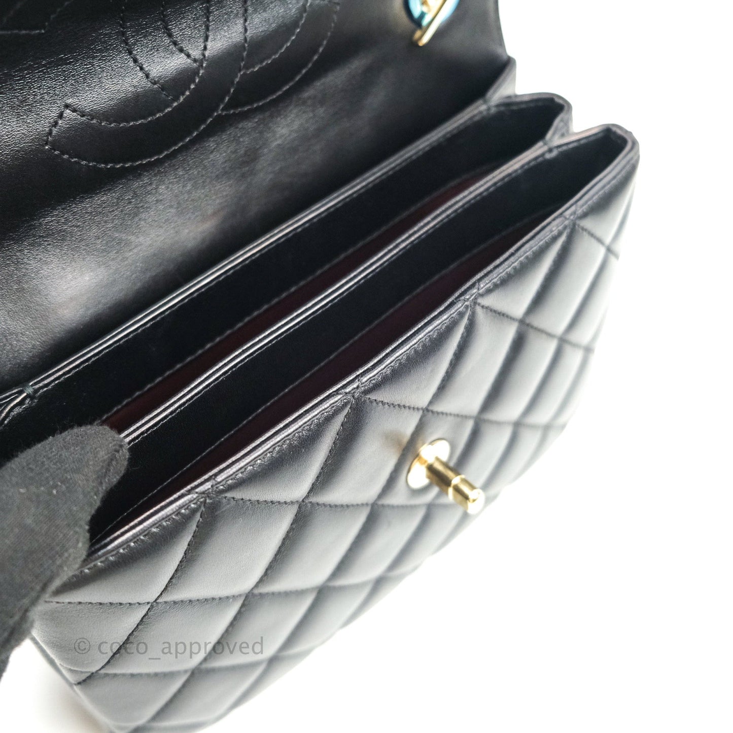 Chanel Trendy CC Quilted Small Black Lambskin Gold Hardware
