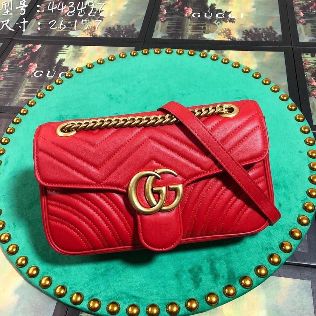 Luxury Gucci Marmont Small Matelassé Shoulder Bag