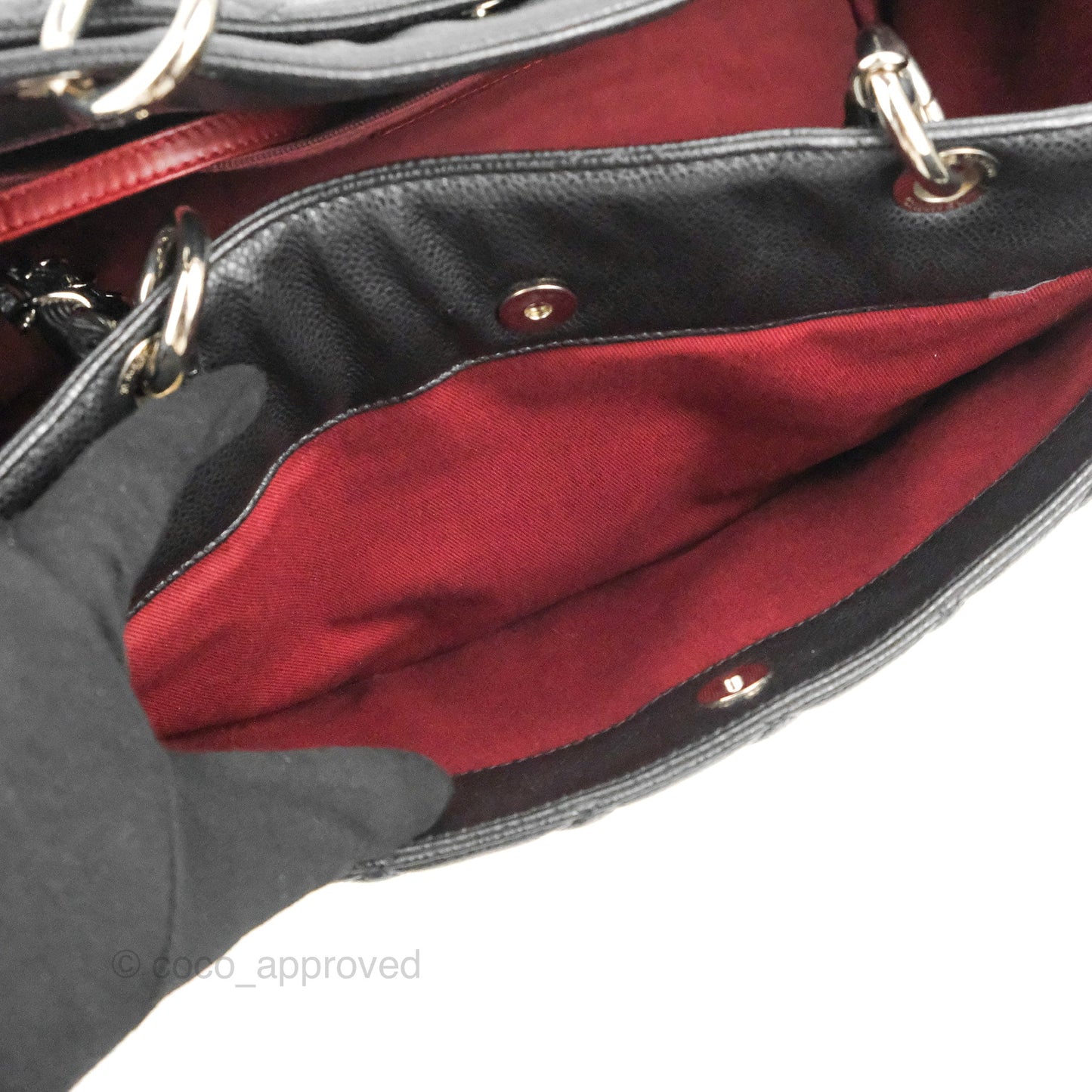 Chanel XL Shopping Tote Black Caviar Silver Hardware