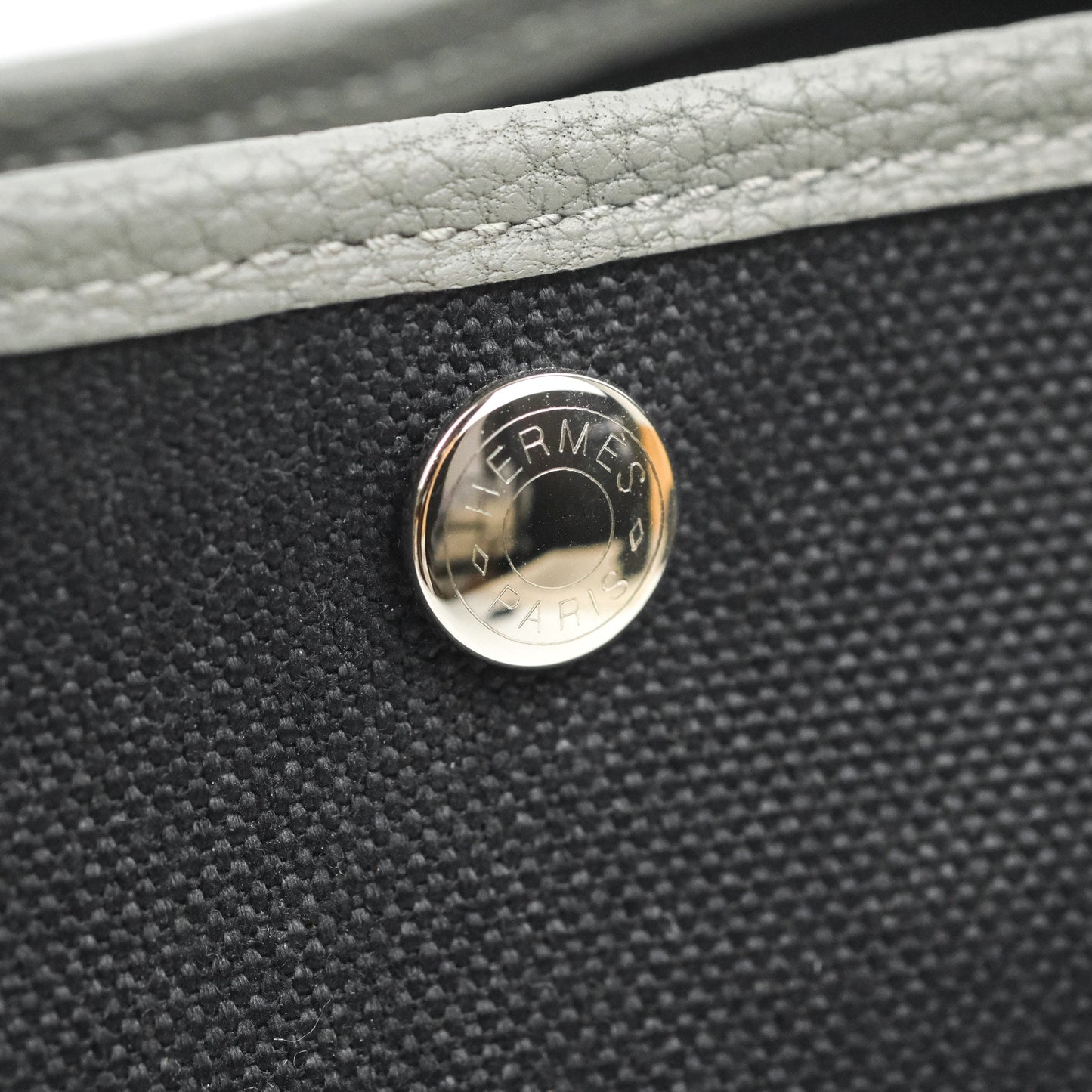 Hermès Garden Party 30 Canvas Black 89/Gris Meyer 0L