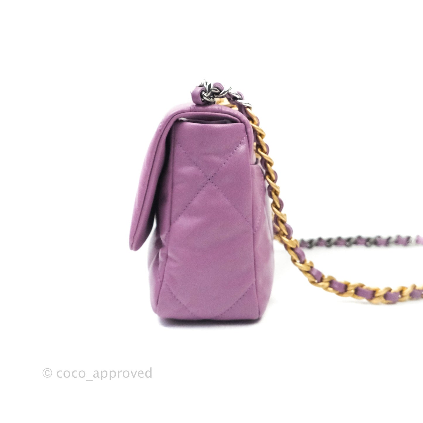 Chanel 19 Small Lavender Purple Mixed Hardware