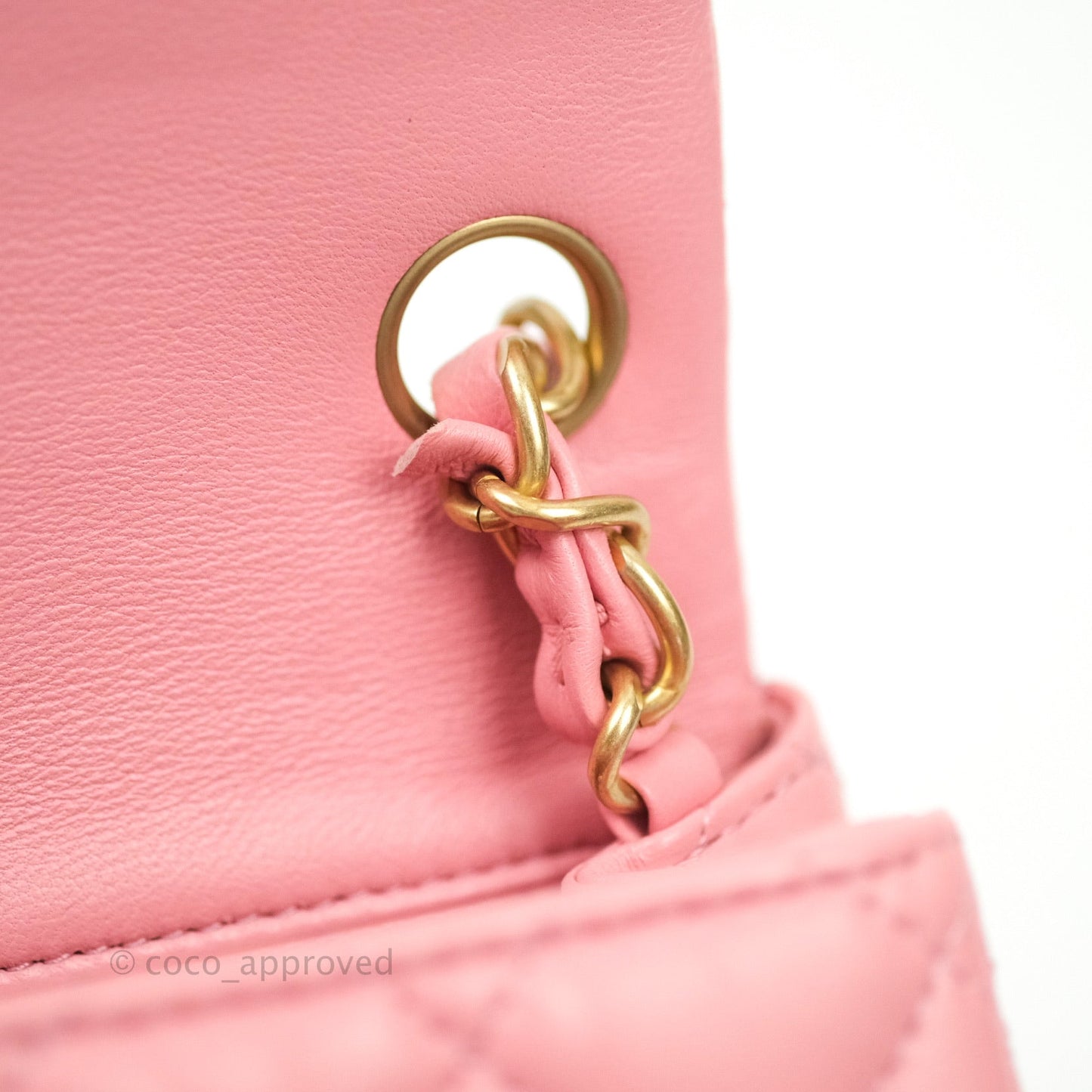 Chanel Mini Square Pink Lambskin Gold Hardware