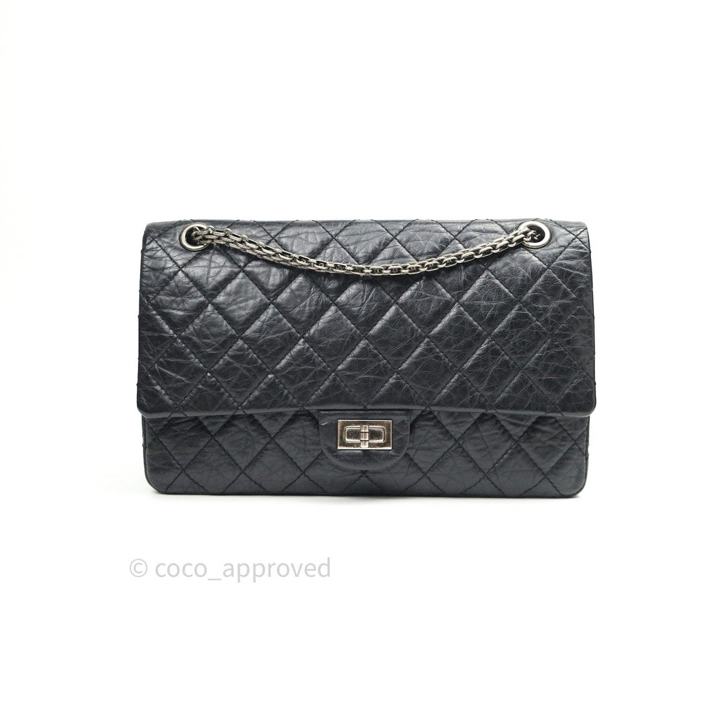 Chanel Reissue Quilted Aged Calfskin Black Ruthenium Hardware 226