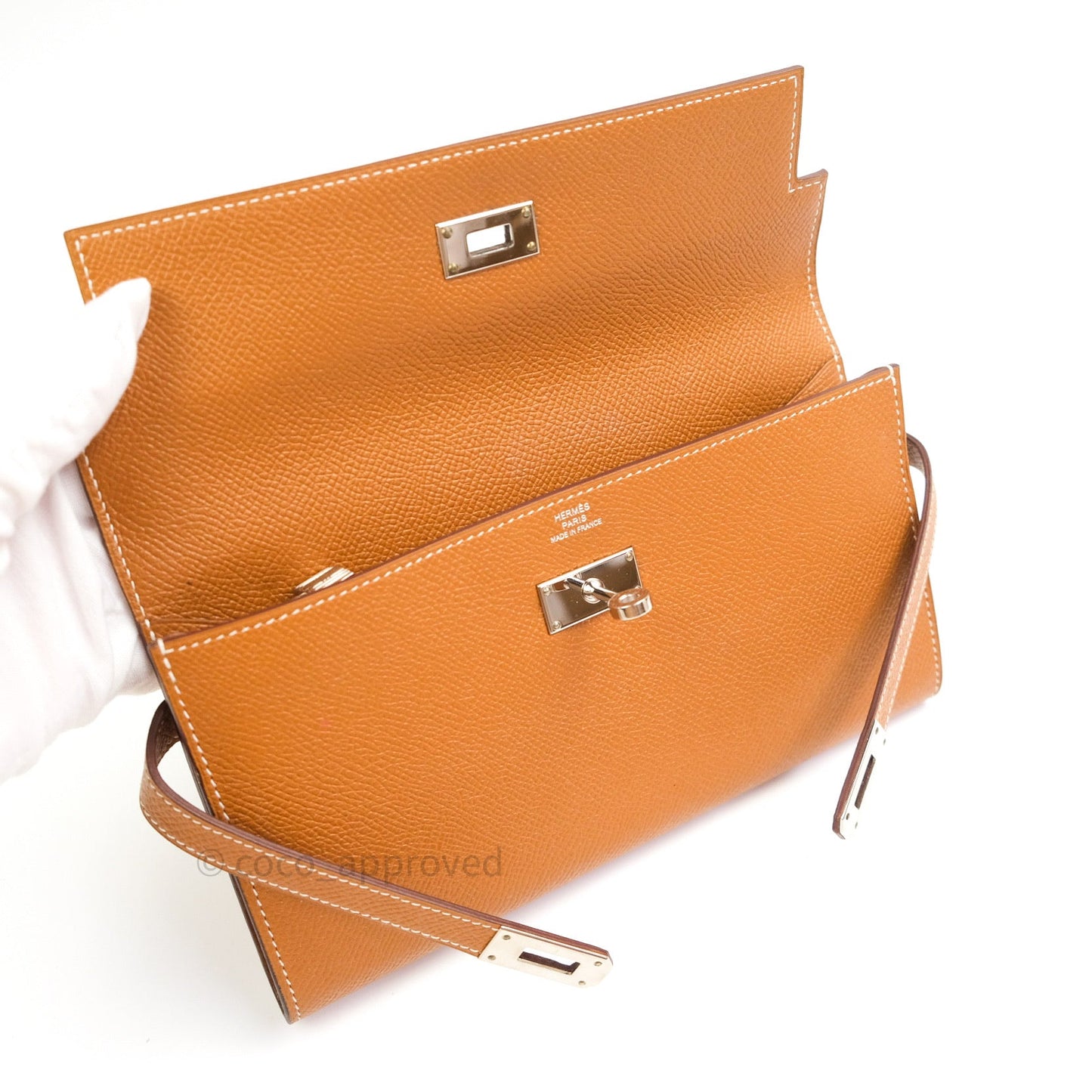 Hermès Epsom Kelly Wallet Gold Palladium Hardware